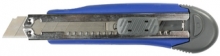 Нож ЗУБР с сегментированным лезвием, метал обрезиненный корпус, автостоп, допфиксатор, кассета на 5 лезвий, 18мм в Кирове