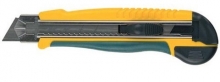 Нож KRAFTOOL с сегментированным лезвием, двухкомпонентный корпус, автостоп, допфиксатор, кассета на 5 лезвий, 25 мм в Кирове