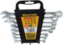 Набор ключей комбинированных Kraftool  арт. 27079-Н8С DIN 3113 8шт 8-19мм