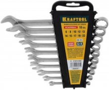 Набор ключей комбинированных Kraftool  арт. 27079-Н10С DIN 3113 10шт 6-22мм