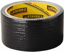 Лента STAYER "MASTER" "UNIVERSAL" клейкая,армированная, влагостойкая. 50 мм х 10 м, черный                                                                                                              