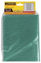 Сетка STAYER "STANDARD" противомоскитная для окон, в индивидуальной упак, стекловолокно+ПВХ, зеленая, 1,1х1,3м в Кирове