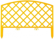 Забор декоративный GRINDA "ПЛЕТЕНЬ", 24x320см, желтый                                                                                                                                                   