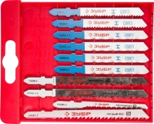 Набор ЗУБР "ЭКСПЕРТ" Пилки для эл/лобзика, по дер. и мет., EU-хвост., пласт.бокс, 10шт в Кирове
