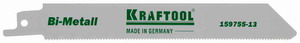Пилка KRAFTOOL "INDUSTRIE QUALITAT" для эл/ножовки, Bi-Metall, по металлу, шаг 1,4мм, 130мм