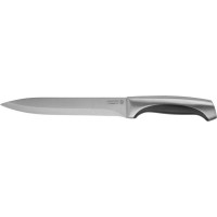 Нож LEGIONER "FERRATA" для стейка, рукоятка с металлическими вставками, лезвие из нержавеющей стали, 110мм                                                                                              