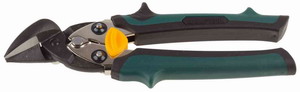 Ножницы KRAFTOOL "UNI-KRAFT" по твердому металлу,с двойной рычажной передачей,Cr-Mo,двухкомпонент ручка,правые,180мм                                                                                    