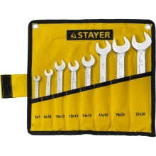 Набор ключей рожковых Stayer Professional 6-24мм Cr-V DIN3110 8шт