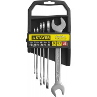 Набор ключей рожковых Stayer Professional 6-19мм холдер Cr-V DIN3110 6шт