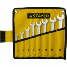 Набор ключей комбинированных Stayer Professional  6-17мм Cr-V DIN3113 8шт