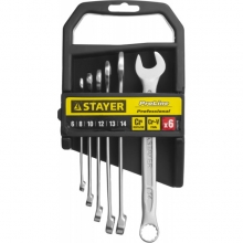 Набор ключей комбинированных Stayer Professional  холдер 6-14мм Cr-V DIN3113 6шт