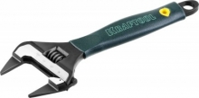 Разводной ключ Kraftool SlimWide-Superthin 38мм, 200мм/8". Обточенные тонкие губки, угол наклона 15гр, Cr-V сталь. 