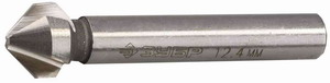 Зенкер  ЗУБР "ЭКСПЕРТ" конусный с 3-я реж. кромками, сталь P6M5, d 12,4х56мм, цилиндрич.хв. d 8мм, для раззенковки М6                                                                                   