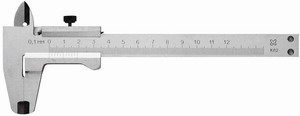 Штангенциркуль металлический тип 1, класс точности 2, 125мм, шаг 0,1мм                                                  