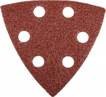 Треугольник шлифовальный универсальный STAYER на велкро основе, 6 отверстий, Р40, 93х93х93мм, 5шт                                                                                                       