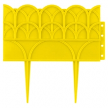 Бордюр декоративный GRINDA для цветников, 14х310см, желтый                                                                                                                                              