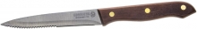 Нож LEGIONER "GERMANICA" для стейка, с деревянной ручкой, лезвие нерж 110мм в Кирове