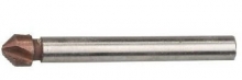 Зенкер ЗУБР "ЭКСПЕРТ" конусный с 3-я реж. кром ст.P6M5 с Co покрыт.d 12,4х56 мм, цилиндр хвост.d 8мм, для раззенков.М6                                                                                  
