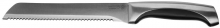 Нож LEGIONER "FERRATA" хлебный, рукоятка с металлическими вставками, лезвие из нержавеющей стали, 200мм в Кирове