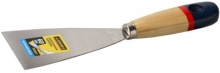 Шпательная лопатка STAYER "PROFI" c нержавеющим полотном, деревянная ручка, 100мм                                       