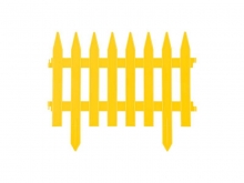 Забор декоративный GRINDA "КЛАССИКА", 28x300см, желтый                                                                                                                                                  
