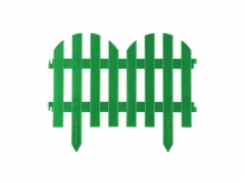 Забор декоративный GRINDA "ПАЛИСАДНИК", 28x300см, зеленый                                                                                                                                               