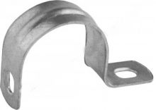 Скобы СВЕТОЗАР металлические для крепления металлорукава d=15мм, однолапковая, 100шт